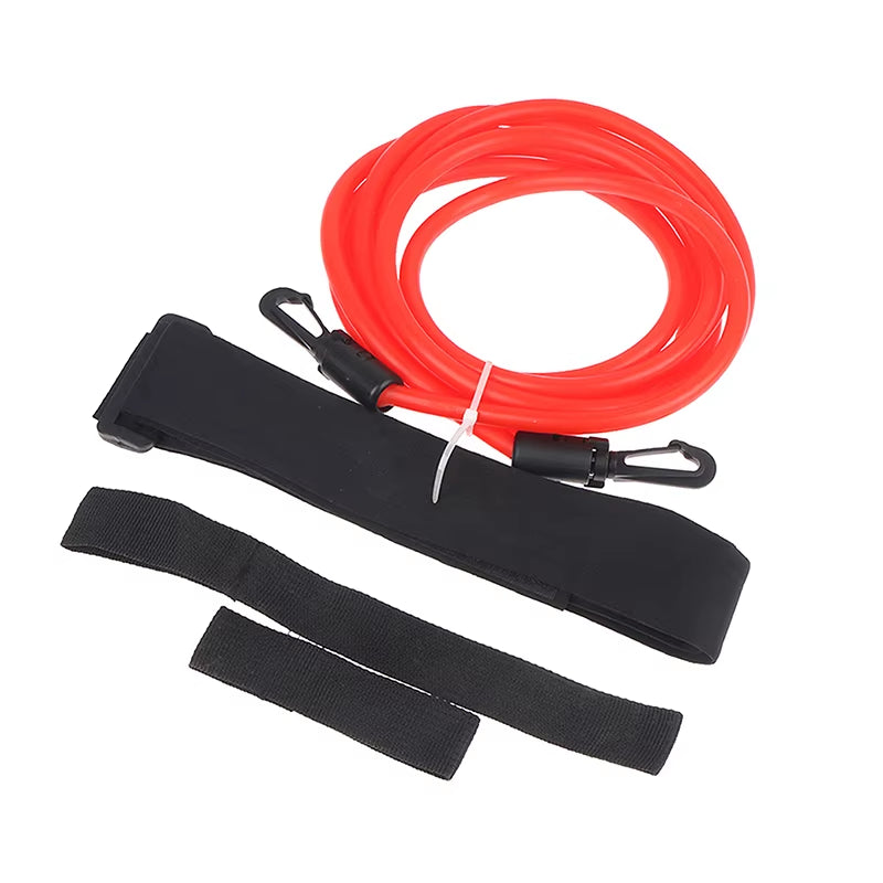 Swimming Training Latex Tubes Safety Rope Swim Training Resistance Elastic Belt Adjustable Swimming Pool Exerciser