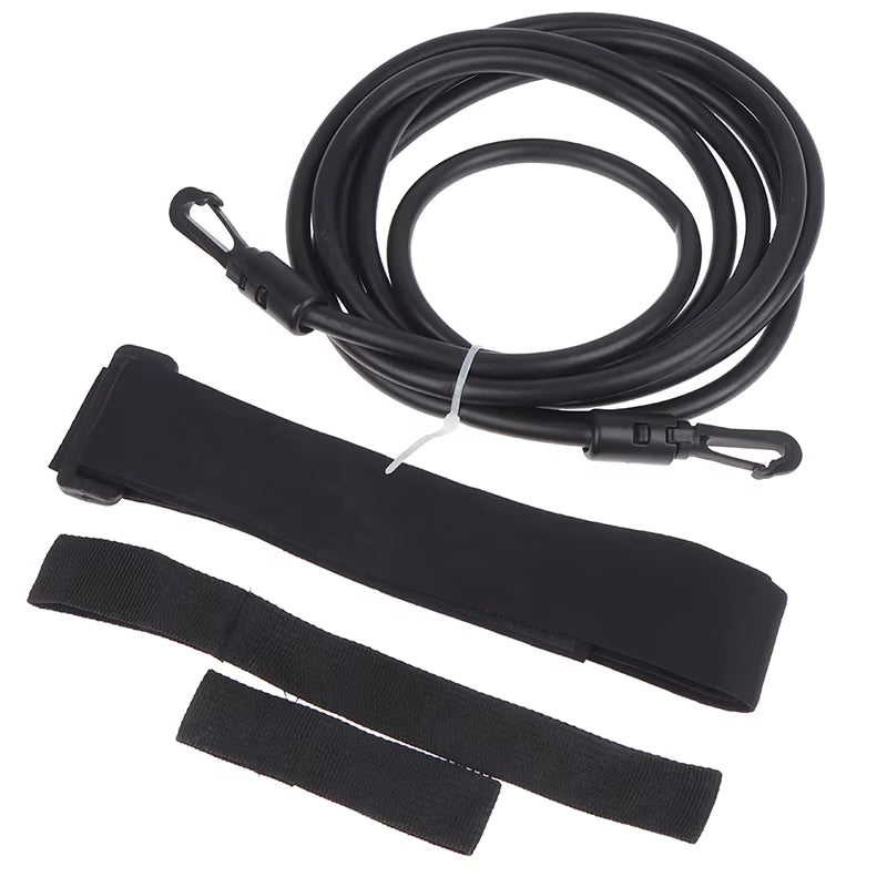 Swimming Training Latex Tubes Safety Rope Swim Training Resistance Elastic Belt Adjustable Swimming Pool Exerciser