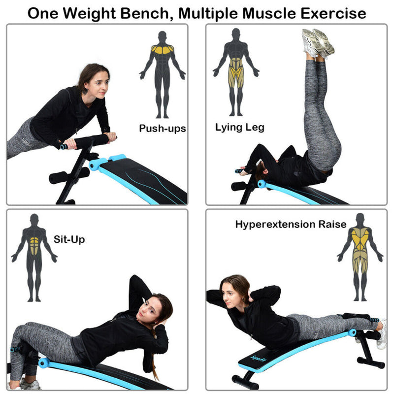 Folding Weight Bench Adjustable Sit-Up Board Workout Slant Bench
