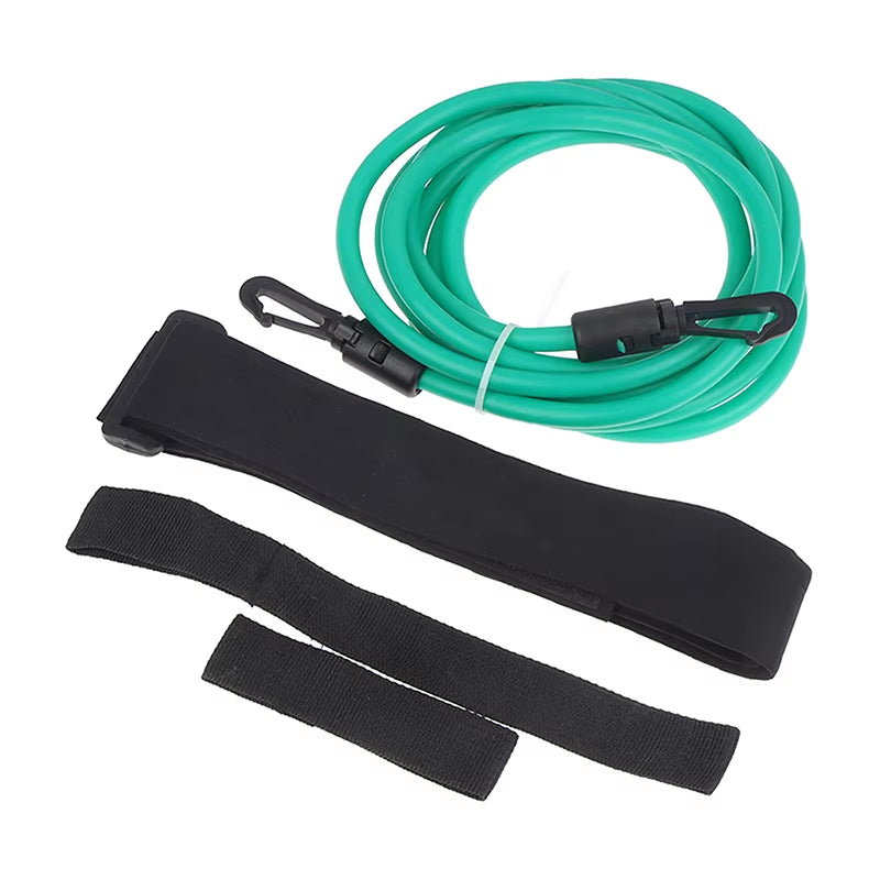 Swimming Training Latex Tubes Safety Rope Swim Training Resistance Elastic Belt Adjustable Swimming Pool Exerciser