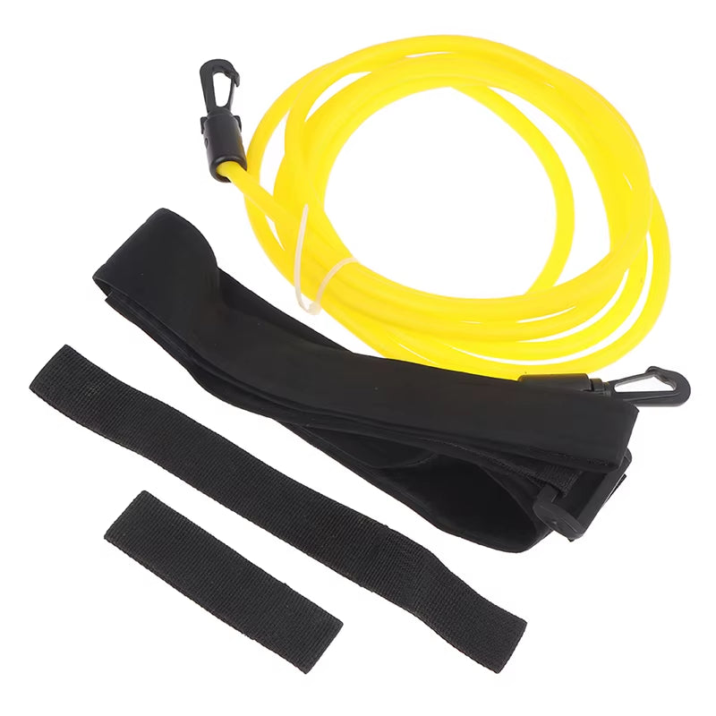 Swimming Training Latex Tubes Safety Rope Swim Training Resistance Elastic Belt Adjustable Swimming Pool Exerciser