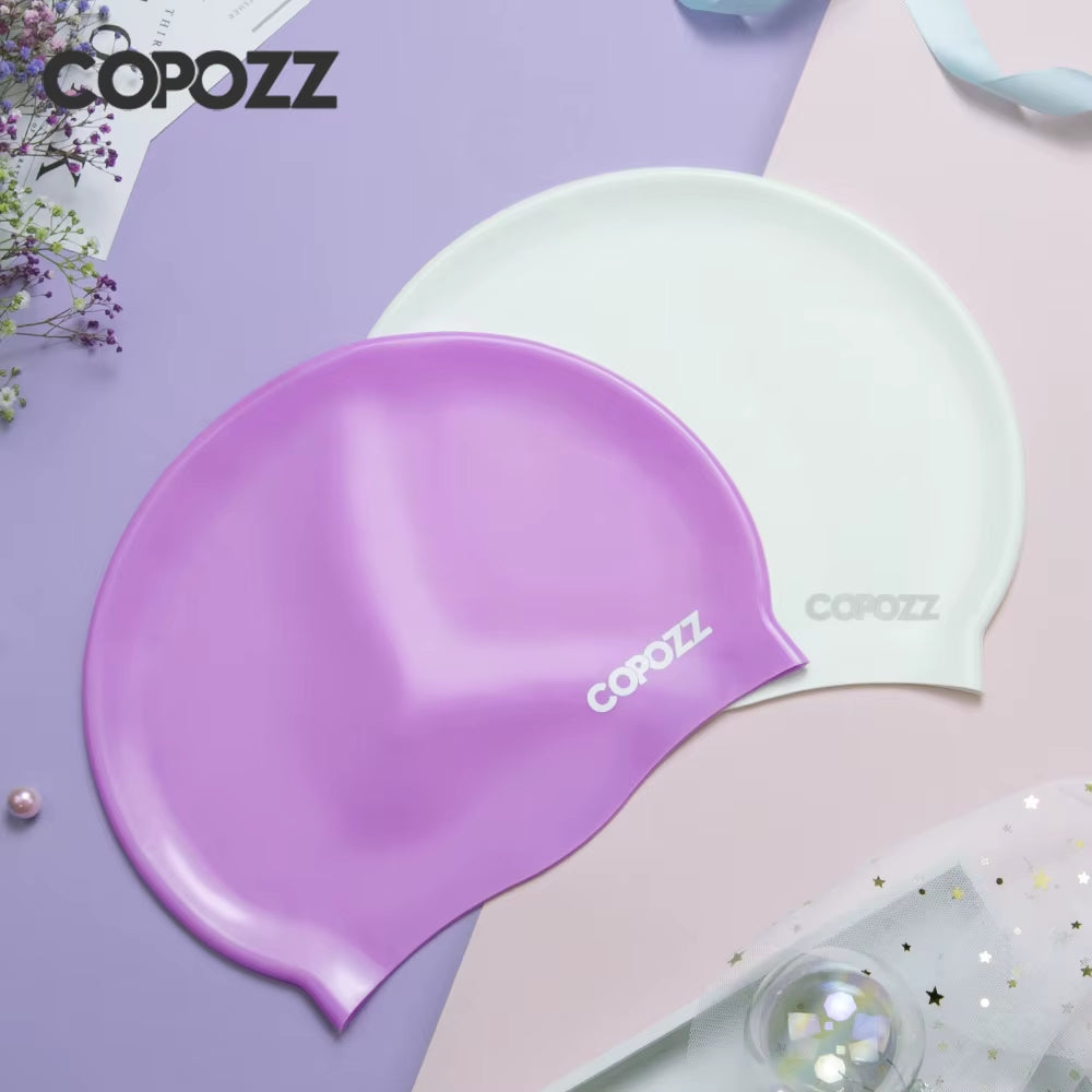 Men Elastic Swimming Hat Large Size Swimming Wear Professional Adults Waterproof Swimming Hat Silicone Swimming Caps